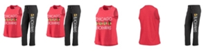 Concepts Sport Women's Red, Black Chicago Blackhawks Meter Tank Top and Pants Sleep Set